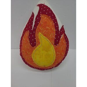 Freckle Face Campfire Flame Plush Pillow Handmade